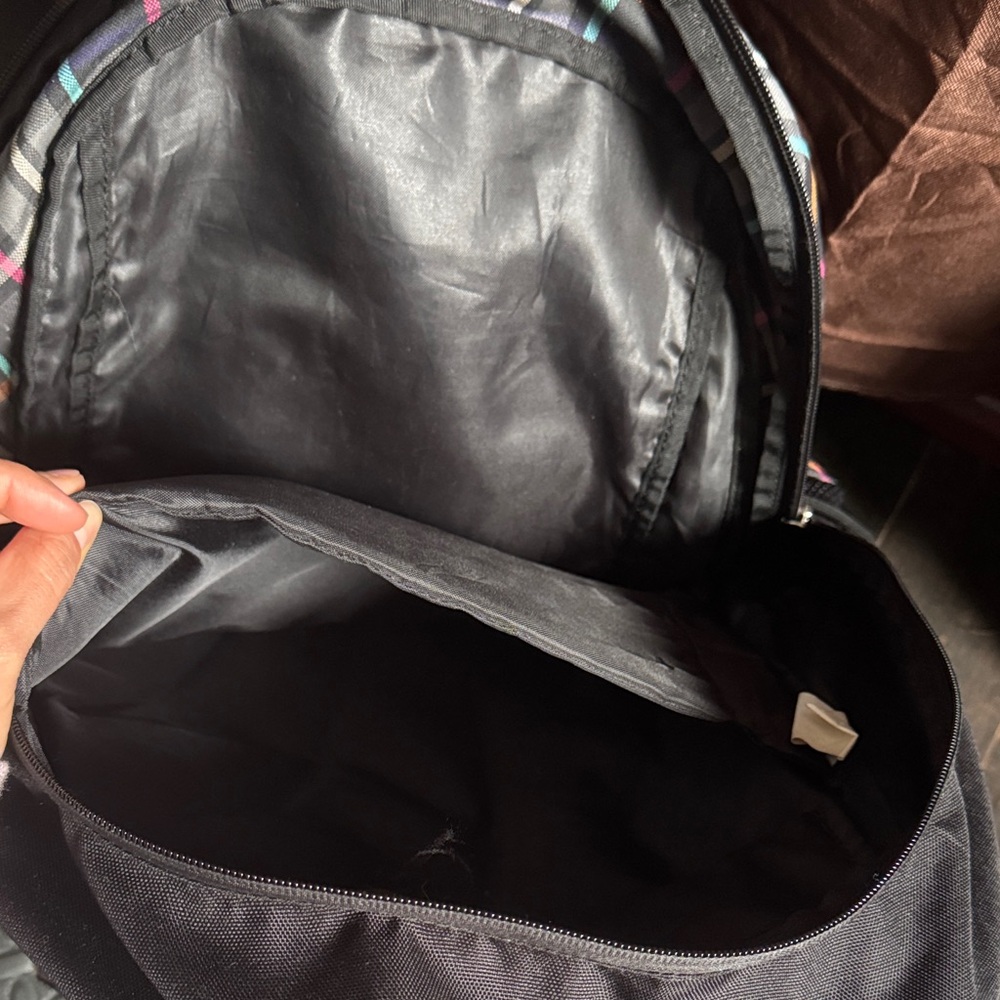 Vintage Vans Black and Multicolor Plaid Backpack - Picture 7 of 7